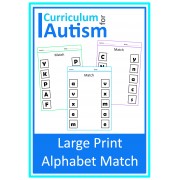 Large Print Alphabet Match Worksheets